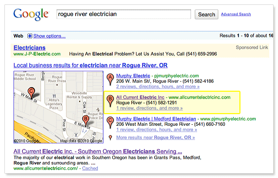 Google Local - Results