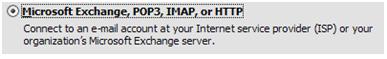 Oulook Account Selection Oulook Account Selection