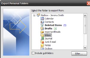 Export Personal Email Folders email-export-personal-files